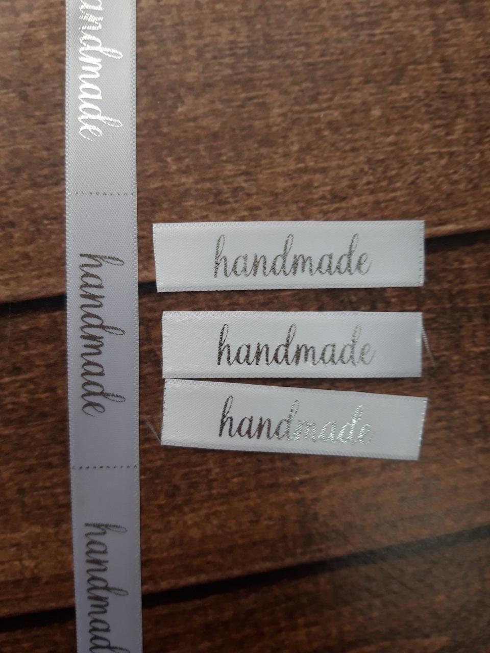 Пришивные тканевые бирки "Handmade"цвет: белый: продажа, цена в ...