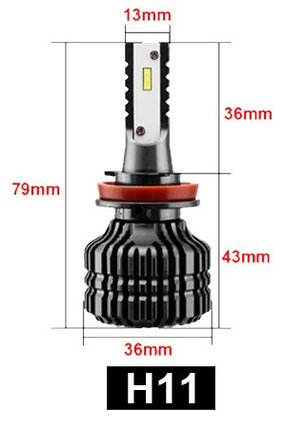 Светодиодная лампа Q5 H11 (комплект 2 шт), фото 2