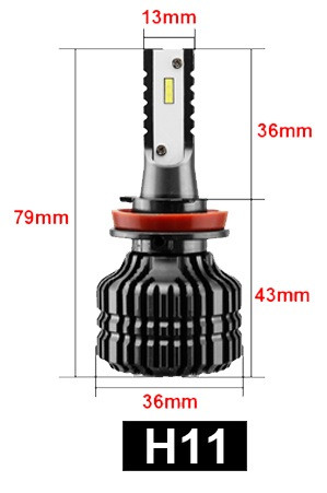 Светодиодная лампа Q5 H11 (комплект 2 шт) - фото 3 - id-p139521802