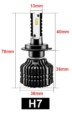 Светодиодная лампа Q5 H7 (комплект 2 шт) - фото 2 - id-p139521823