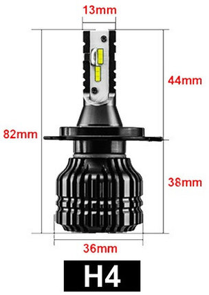 Светодиодная лампа Q5 H4 (комплект 2 шт), фото 2