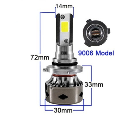 Светодиодная лампа A9 HB4 9006 (комплект 2 шт) - фото 1 - id-p139521875