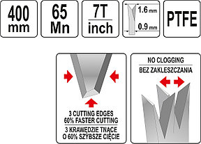Пила по дереву тефлон 400мм"Yato" YT-31091, фото 2