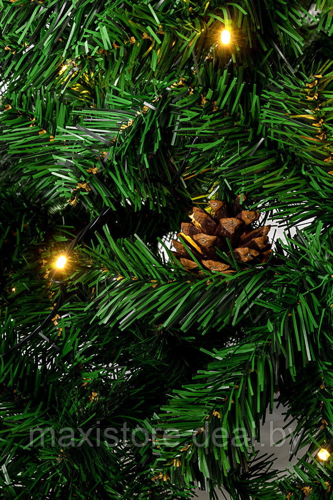 Новогодняя ель Nikol 165 см с гирляндой и шишками - фото 9 - id-p139304521