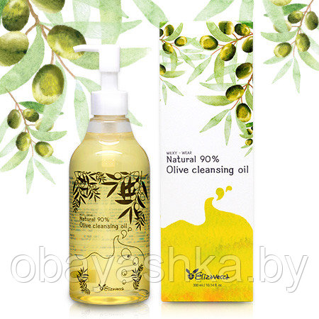 [Elizavecca] Гидрофильное масло ОЛИВА Natural 90% Olive Cleansing Oil, 300 мл - фото 1 - id-p139539278