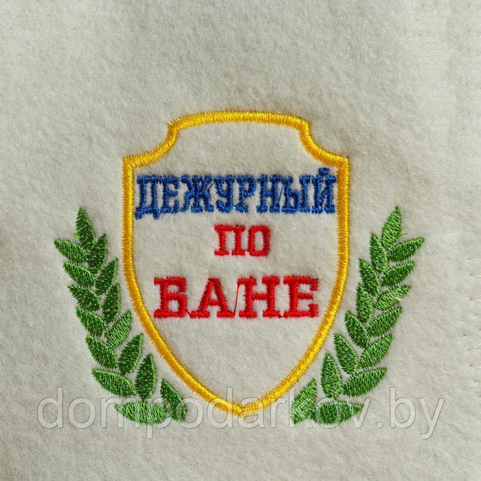 Банная шапка "Дежурный по бане", белая - фото 2 - id-p139551155