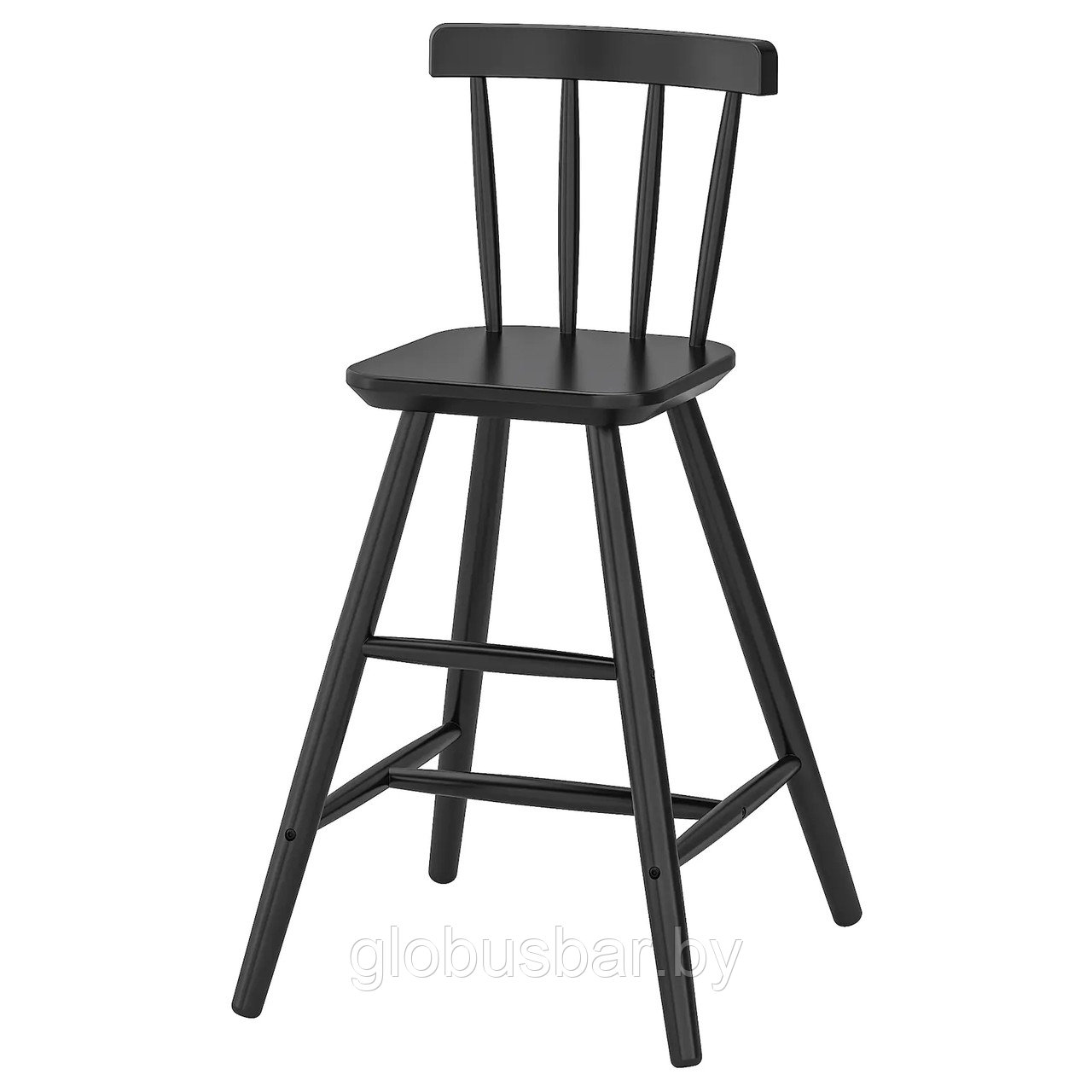 AGAM АГАМ Детский высокий стул для столовой, черный , икеа - фото 2 - id-p139557379