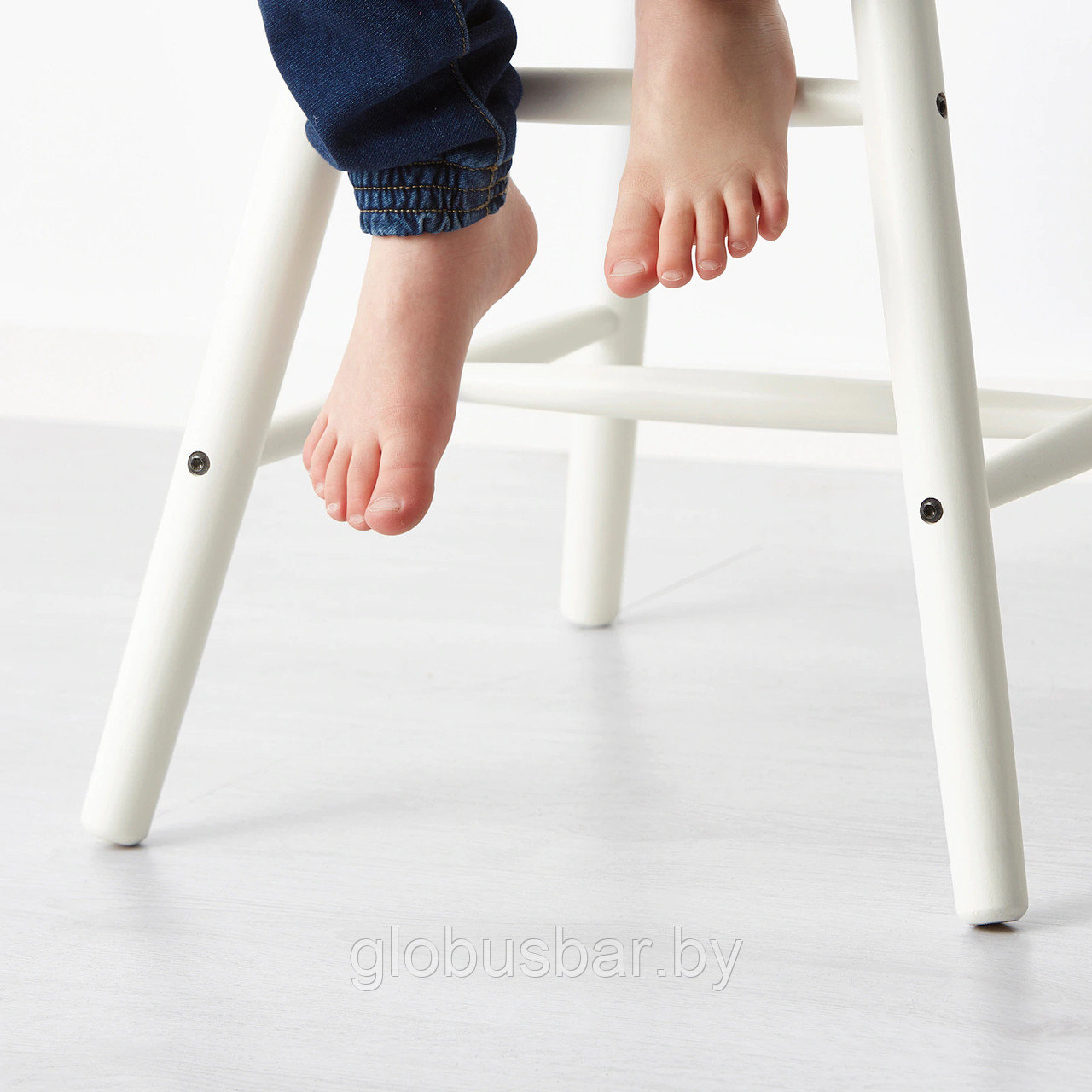 AGAM АГАМ Детский высокий стул для столовой, белый, икеа - фото 3 - id-p139557804