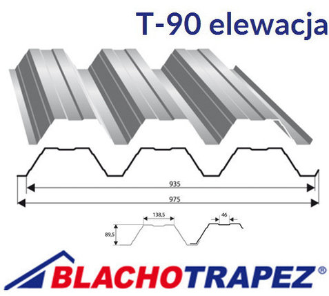 Профнастил Т90, Стеновой, Производство: Польша "Blachotrapez", фото 2