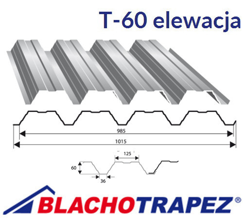 Профнастил Т60, Стеновой, Производство: Польша "Blachotrapez"