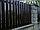 Забор из металлического штакетника (двусторонний штакетник/односторонняя зашивка) высота 1,7м, фото 2