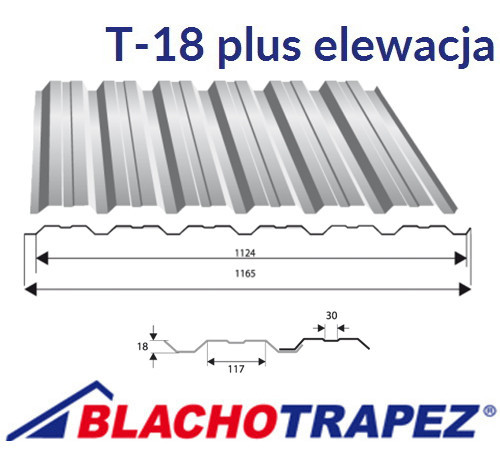 Профнастил Т18 plus, Стеновой, Производство: Польша "Blachotrapez" - фото 1 - id-p9904711