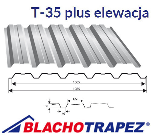 Профнастил Т35 plus, Стеновой, Производство: Польша "Blachotrapez"