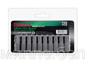 Насадка TORX T20 30мм 10шт блистер TOPTUL