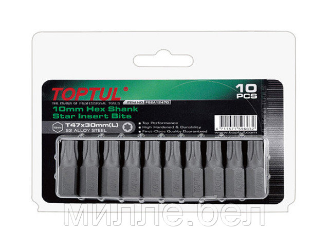 Насадка TORX T27 30мм 10шт блистер TOPTUL