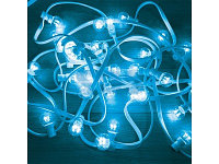 Светодиодная гирлянда Galaxy Bulb String 10 м.Белый КАУЧУК. 30 ламп * 6 LED. Синяя.