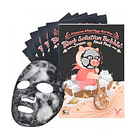 [Elizavecca]Тканевая маска для лица ПУЗЫРЬКОВАЯ Witch Piggy Hell-Pore Black Solution Bubble Serum Mask Pack