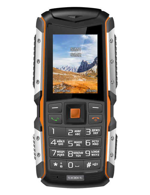 Мобильный телефон teXet TM-513R (черный/оранжевый) - фото 1 - id-p139604790