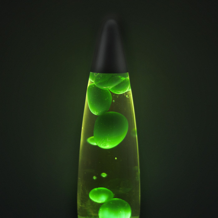 Лава лампа в черном корпусе 42 см Зеленая - фото 2 - id-p131771606