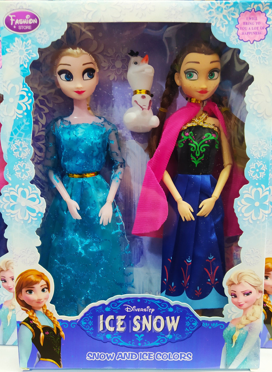 Детский игрушечный набор кукол Frozen "Анна Эльза Олаф" герои мультфильма холодное сердце,игра для девочек - фото 2 - id-p85987359