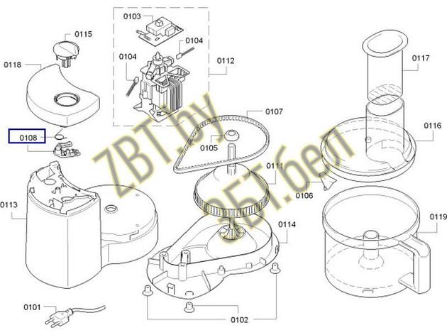 Механический замок к кухонному комбайну Bosch 00619670, фото 2