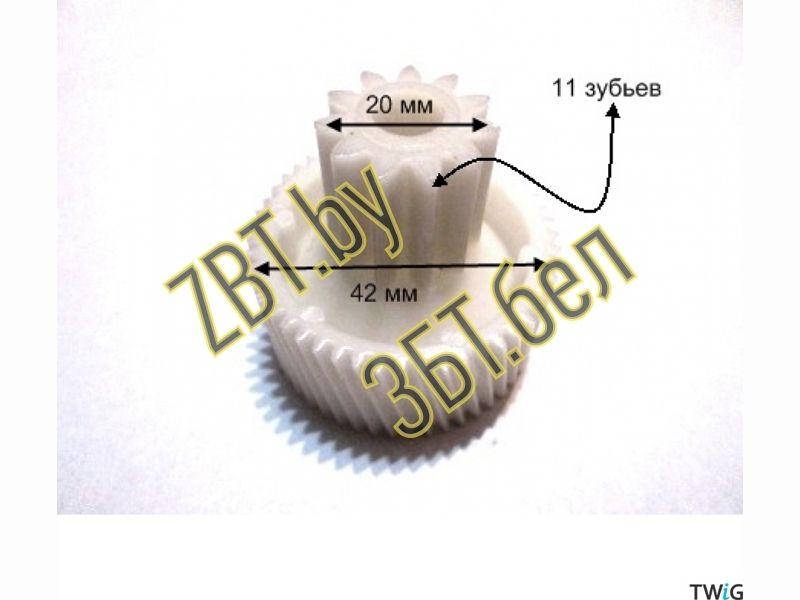 Шестерня мясорубки Moulinex MS-4775455 (MM0355W) / (D=42/20mm, H41/20mm, Z52/11) - фото 4 - id-p35830517