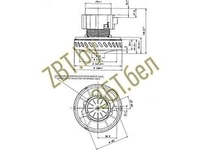 Электродвигатель (мотор) для моющего пылесоса Rowenta RS-RU3963 / 11me39, фото 2