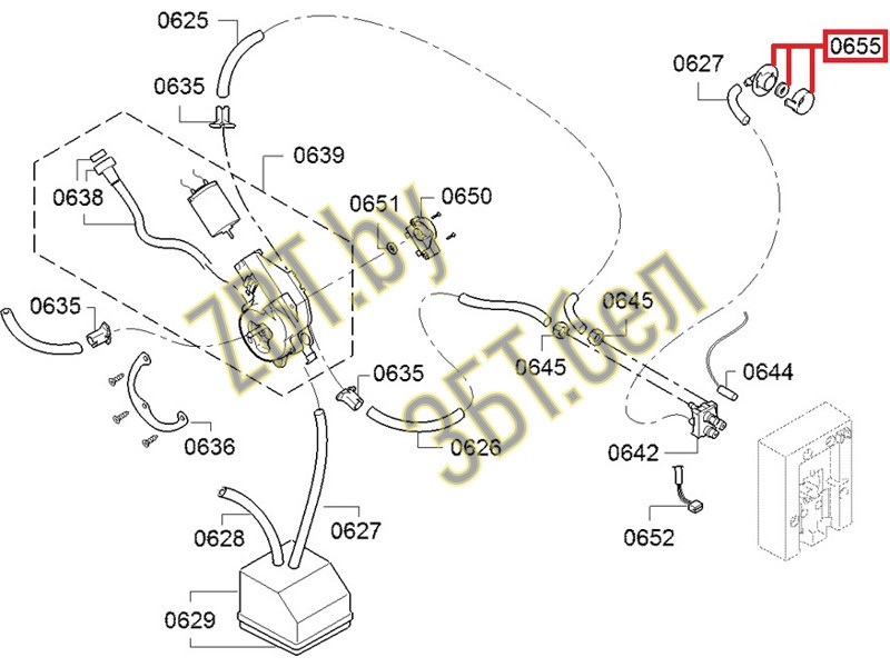 Вход с уплотнителем для штуцера кофемашины Bosch 00635961 - фото 6 - id-p35828679