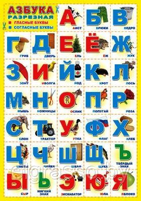Плакат А3 "Азбука Разрезная", ТЦ СФЕРА