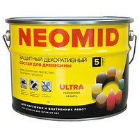 Защитная декоративная пропитка для древесины NEOMID BiO COLOR Ultra тик 2.7л