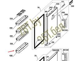 Балкон двери нижний для холодильника Beko 5906351100