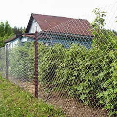 Забор под ключ из сетки рабица