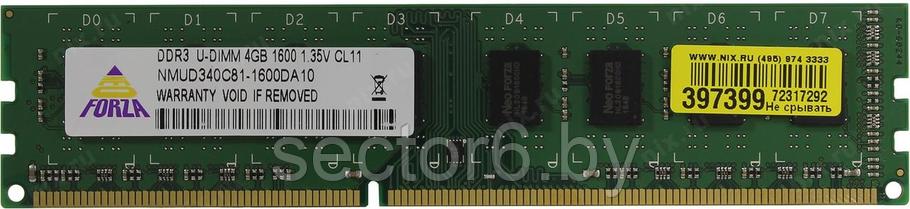 Оперативная память Neo Forza 4GB DDR3 PC3-12800 NMUD340C81-1600DA10, фото 2