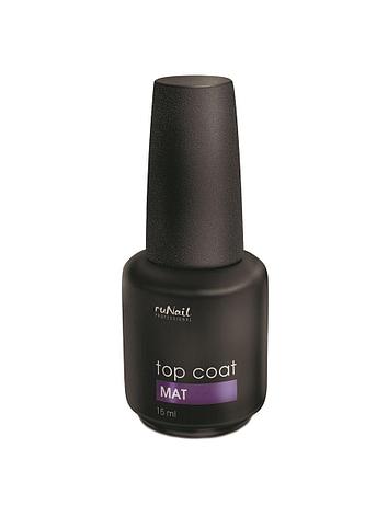 Топ матовый для гель-лака TopCoat Mat ruNail 15 мл, фото 2