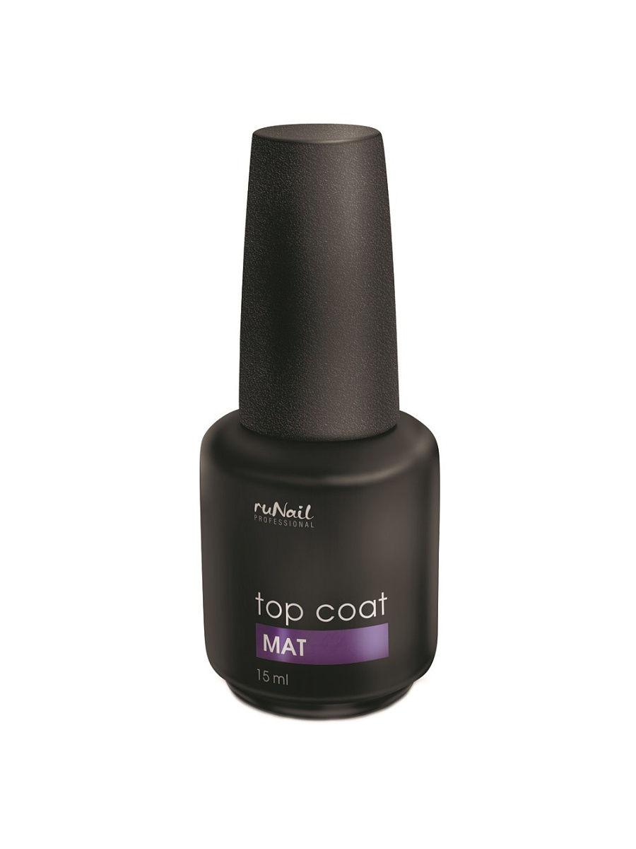 Топ матовый для гель-лака TopCoat Mat ruNail 15 мл - фото 1 - id-p139688817