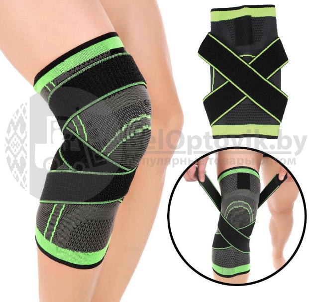 Компрессионный бандаж для коленного сустава Pain Relieving Knee Stabilizer (наколенник) - фото 4 - id-p139689611