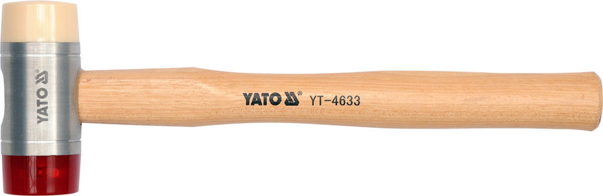 Молоток с полиурит.наконечниками рихтовочный 250гр.,d28мм "Yato" YT-4631, фото 2
