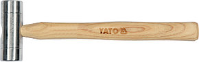 Молоток алюминиевый с деревянной ручкой 300гр.,d40мм "Yato" YT-45281, фото 2