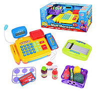 Касса детская "Мой магазин" со сканером, калькулятором, аксессуарами, арт. 7018