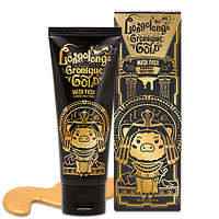 [Elizavecca] Маска-пленка для лица ЗОЛОТО Hell-pore longolongo gronique gold mask pack, 100 мл