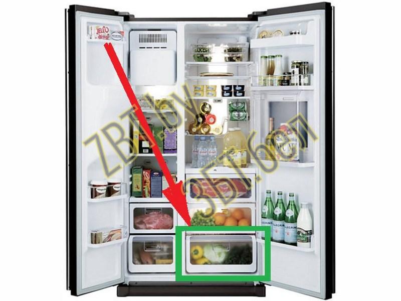 Ящик (контейнер, емкость) для овощей (нижний) холодильника Samsung DA97-05044B - фото 2 - id-p106103093