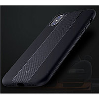 Для Apple iPhone X / iPhone 10 Силиконовый чехол-накладка TOTUDESIGN Carbon Fiber чёрный