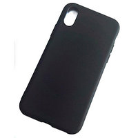 Чехол для Apple iPhone X, силиконовый матовый бампер, Matte TPU Cover, цвет чёрный