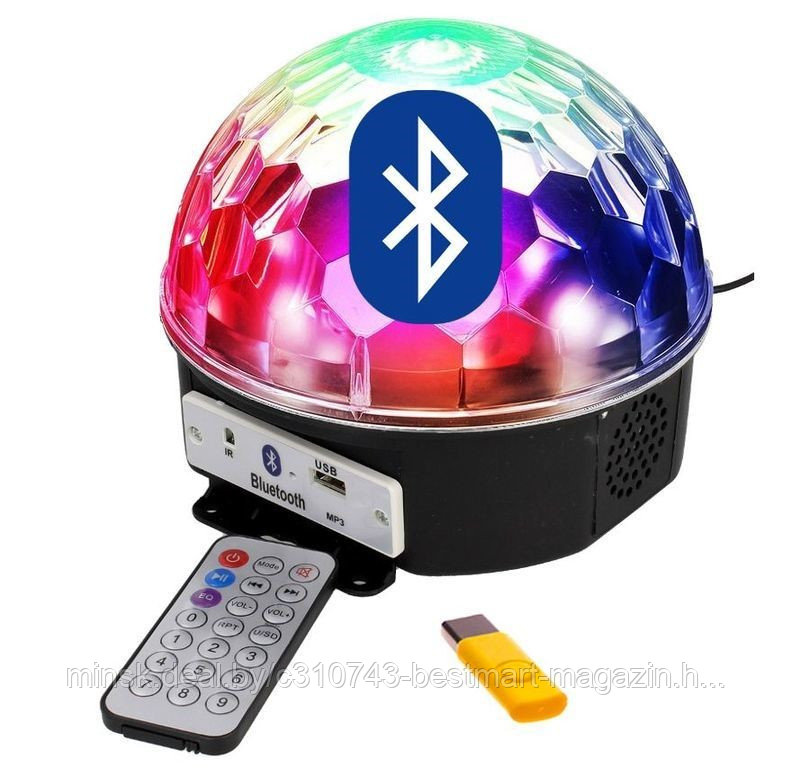 Диско-шар LED Magic Ball Light | Bluetooth Пульт Флешка - фото 2 - id-p139717713