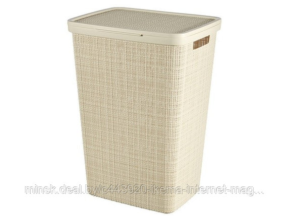 КОРЗИНА ДЛЯ БЕЛЬЯ пластмассовая “Jute” 58 л/43*34*60 см (арт. 245976, код 093013), фото 2