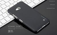 Для Microsoft Lumia 640 Пластиковый чехол-накладка Metallic чёрный