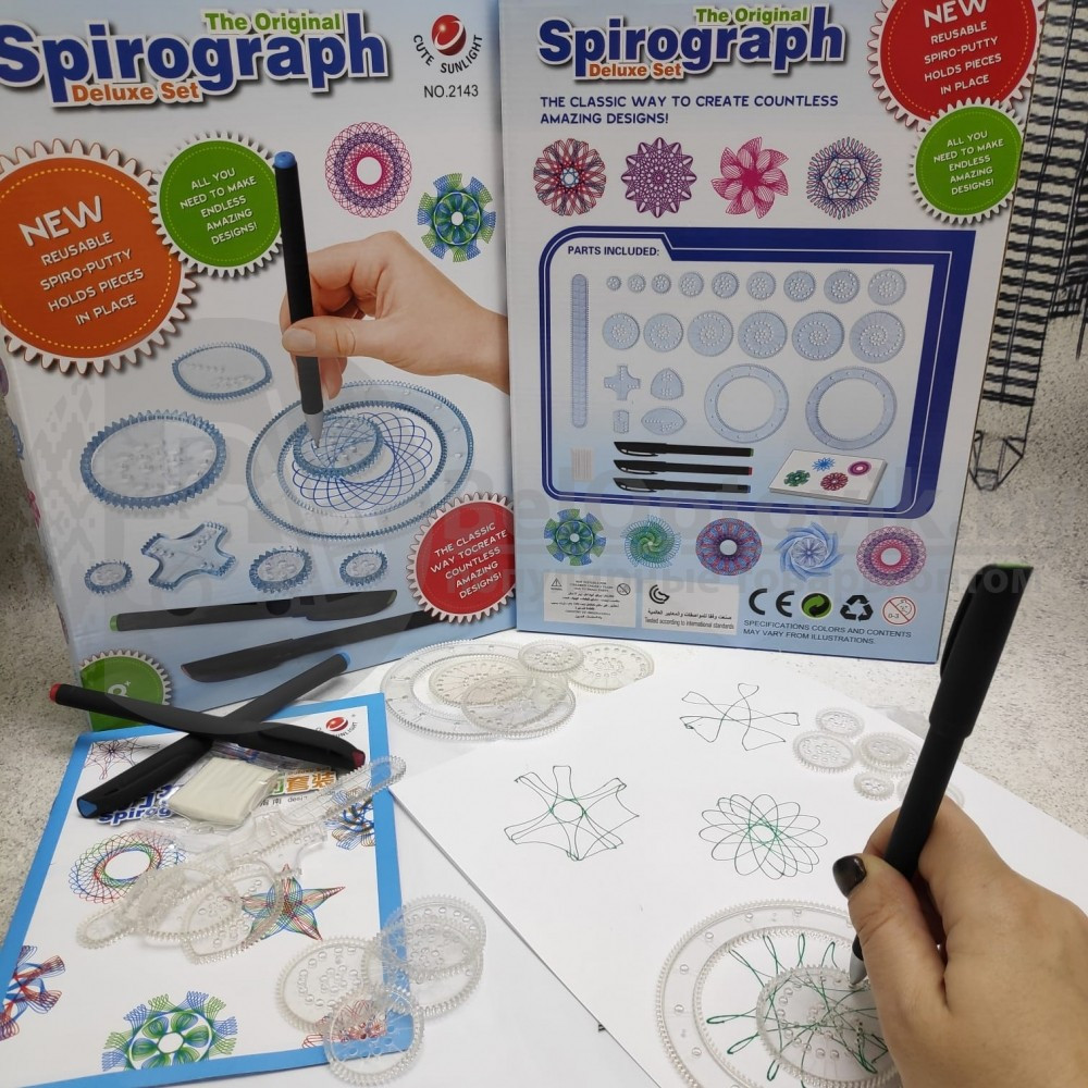 Спирограф детский набор для рисования Spirograph Deluxe Set No.2143 - фото 6 - id-p139745588