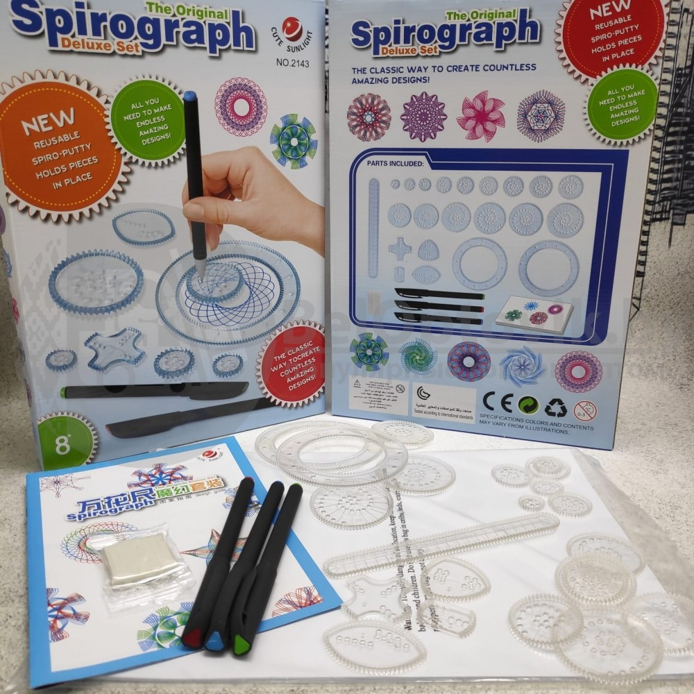 Спирограф детский набор для рисования Spirograph Deluxe Set No.2143 - фото 7 - id-p139745588