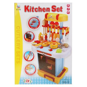 Детская игровая кухня арт. LY202, чемодан, 27 предметов, свет звук ст - фото 1 - id-p139745589