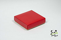Коробка 150х150х40 Красная (крафт дно)
